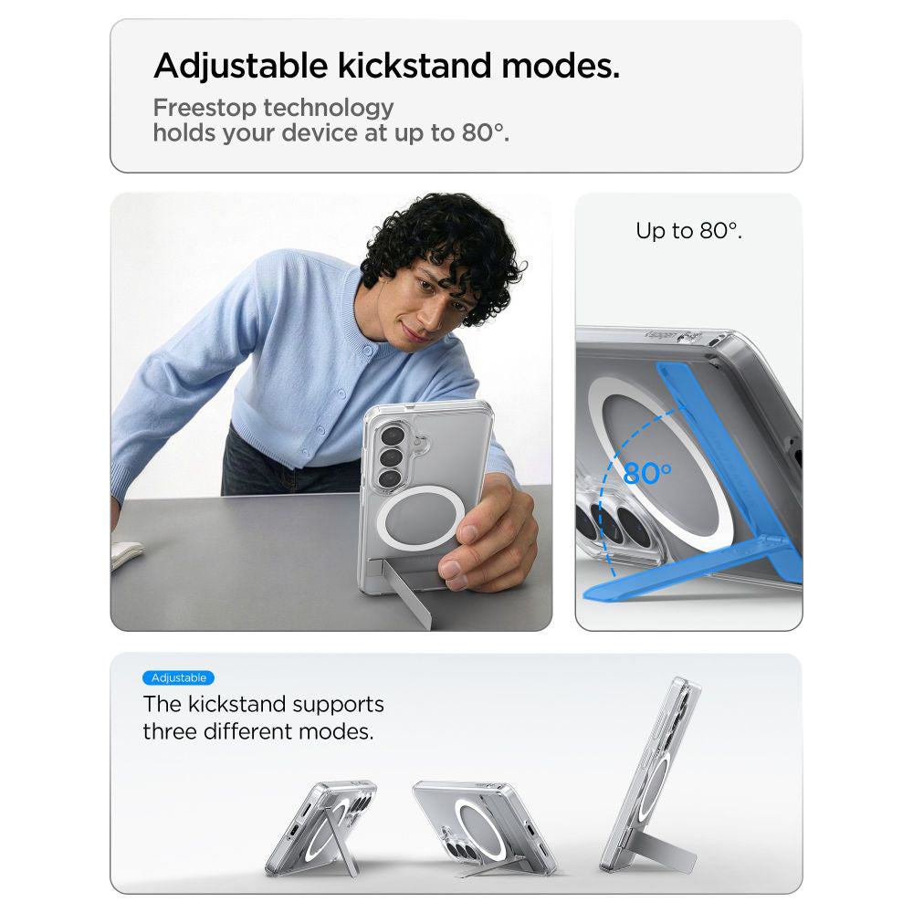 MagSafe cover til Samsung Galaxy S26 S942, Spigen, Ultra Hybrid S, Gennemsigtig Hvid ACS11061