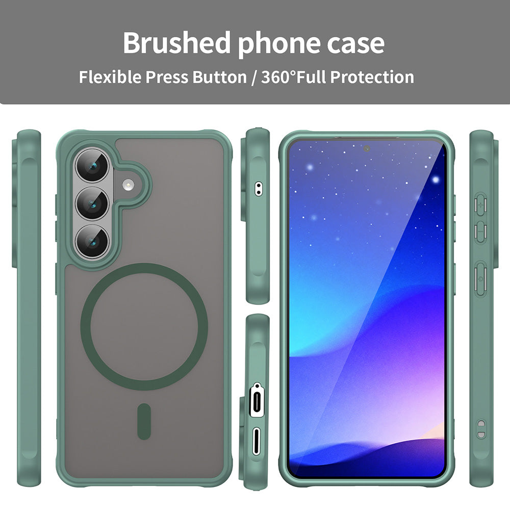 MagSafe Case for Samsung Galaxy S26 S942, Techsuit, HaloFrost II, Green