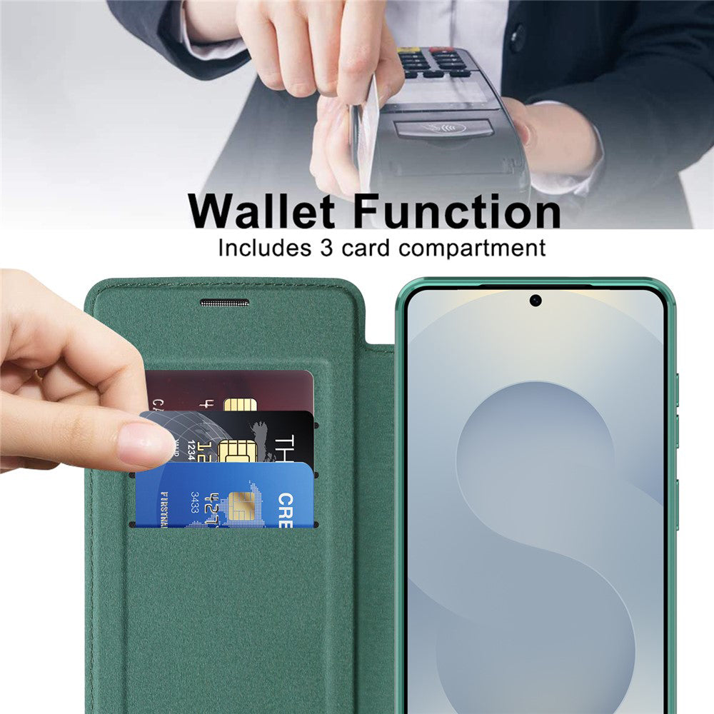 MagSafe-etui til Samsung Galaxy S26 S942, Techsuit, SmartMag Book, Grøn