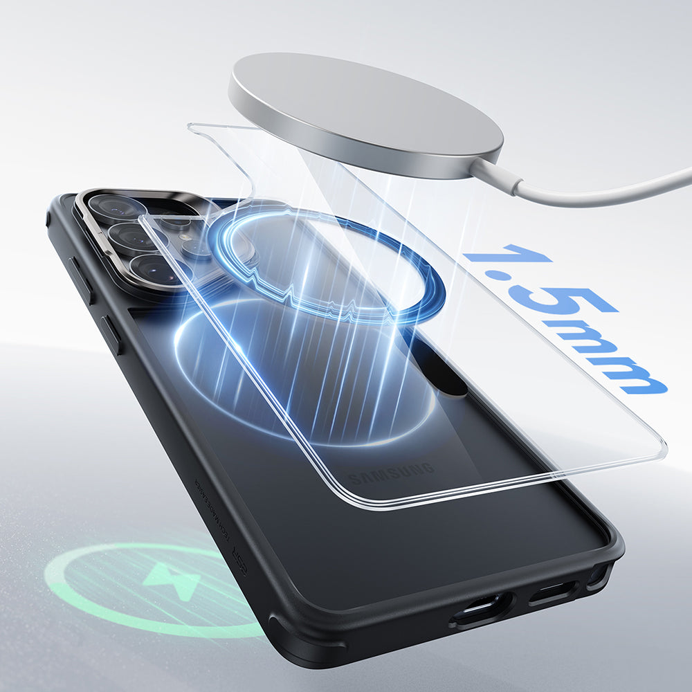 MagSafe cover til Samsung Galaxy S26 Ultra S948, ESR, Classic Hybrid Kickstand, Sort Gennemsigtig