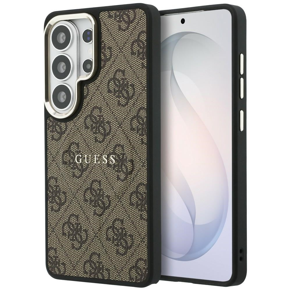 MagSafe cover til Samsung Galaxy S26 Ultra S948, Guess, 4G Embossed Ring, Brun