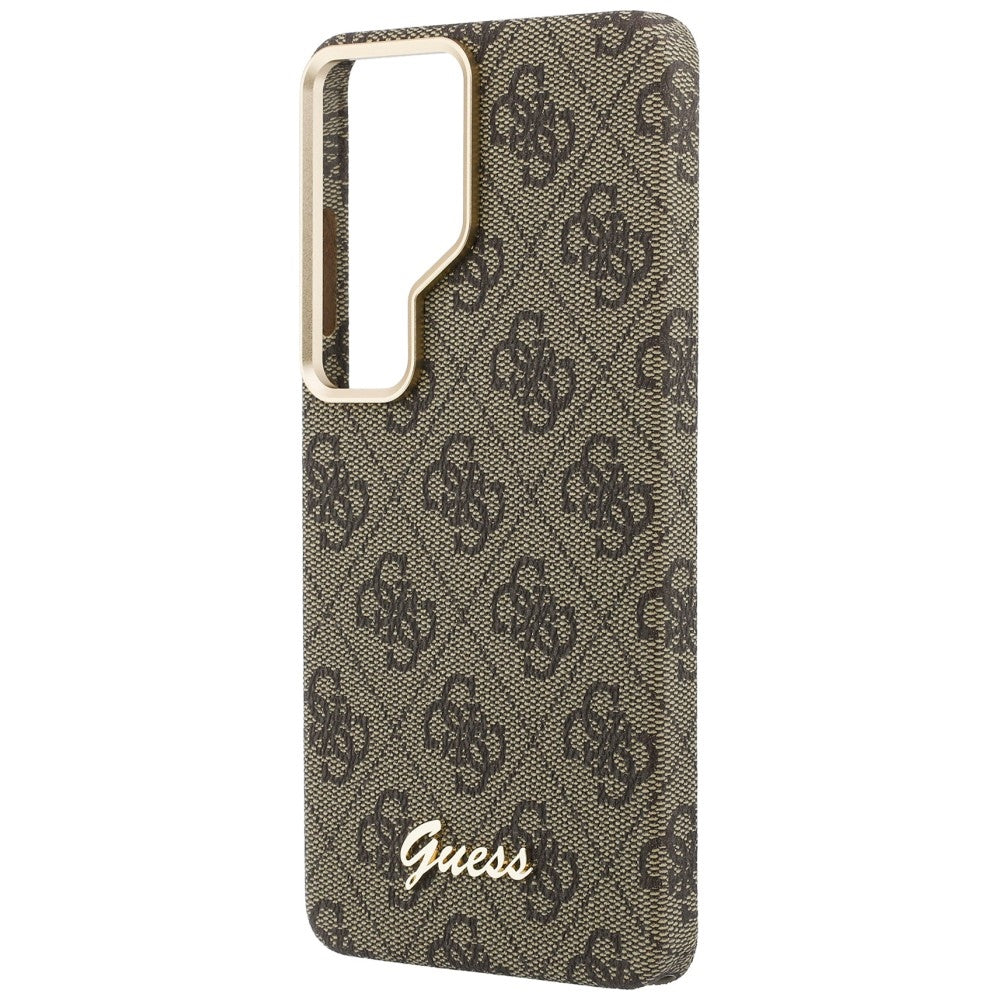 MagSafe cover til Samsung Galaxy S26 Ultra S948, Guess, 4G Script Logo, Brun