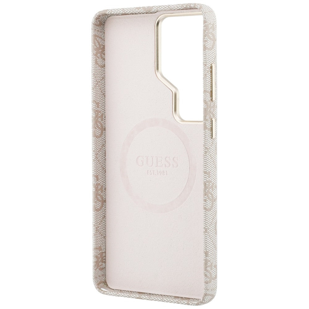 MagSafe cover til Samsung Galaxy S26 Ultra S948, Guess, 4G Script Logo, Pink