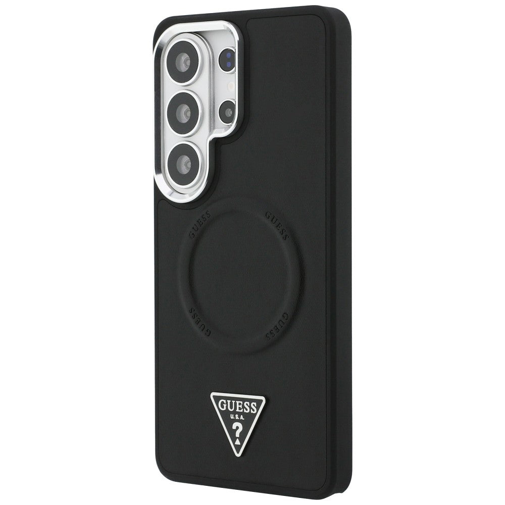 MagSafe cover til Samsung Galaxy S26 Ultra S948, Guess, Embossed Ring Triangle Logo, Sort