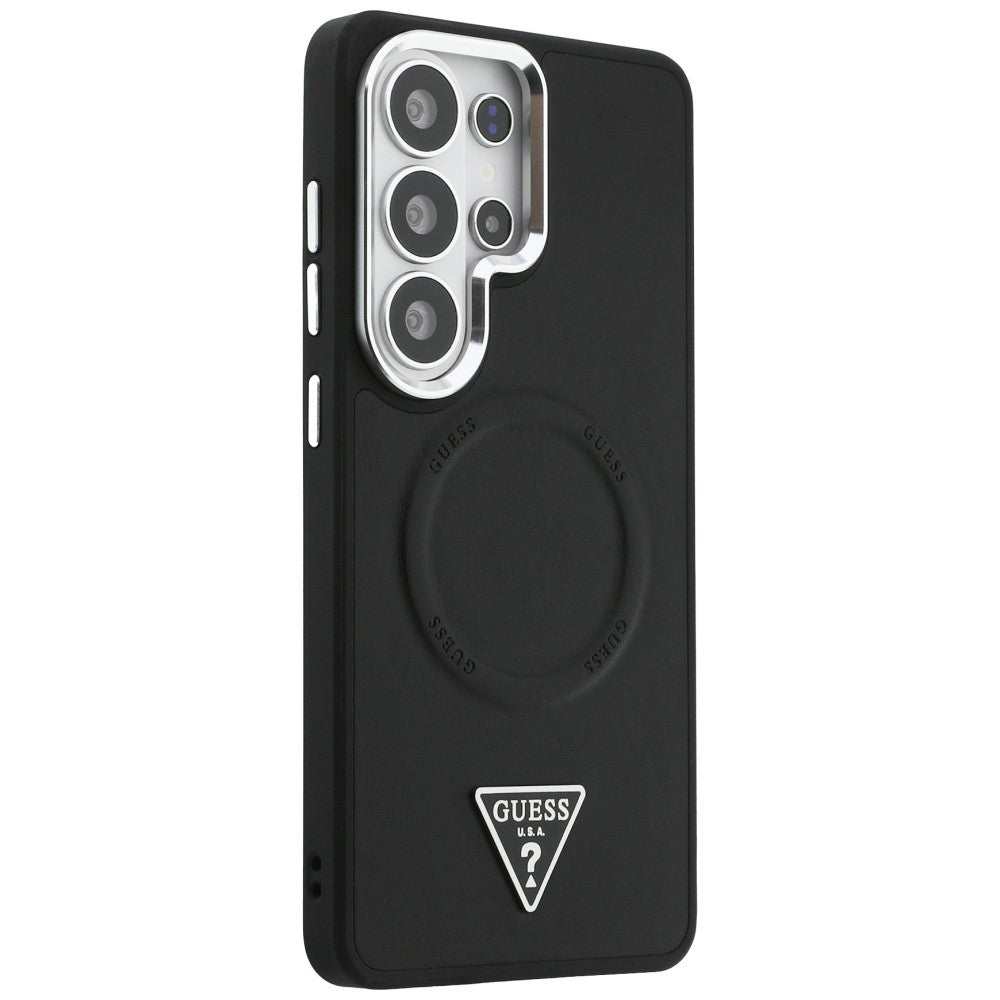 MagSafe cover til Samsung Galaxy S26 Ultra S948, Guess, Embossed Ring Triangle Logo, Sort