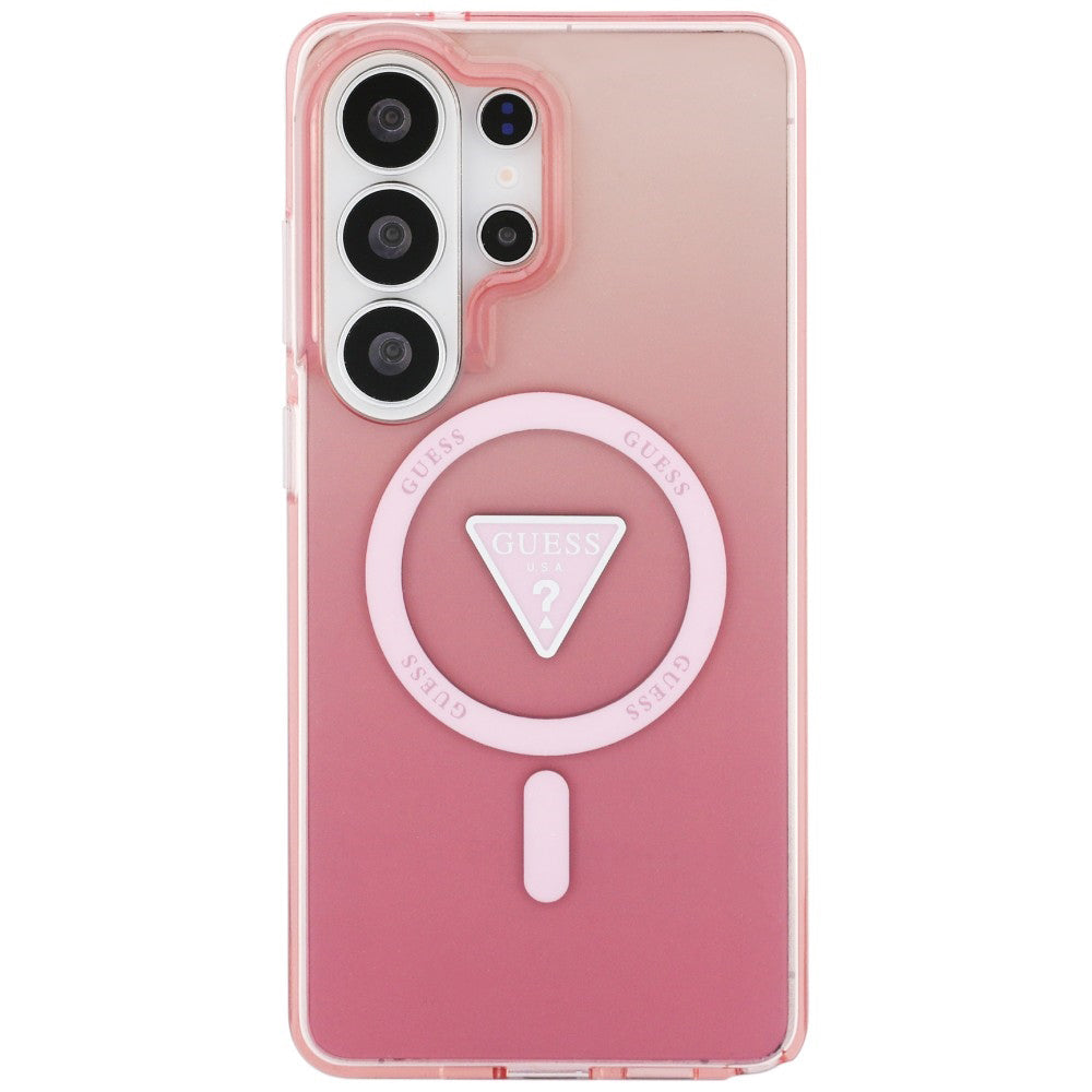 MagSafe cover til Samsung Galaxy S26 Ultra S948, Guess, IML Gradient Triangle Logo, Pink