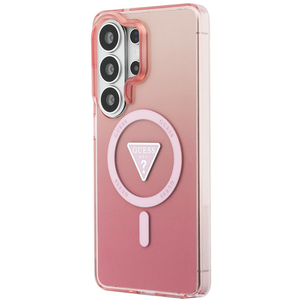 MagSafe cover til Samsung Galaxy S26 Ultra S948, Guess, IML Gradient Triangle Logo, Pink