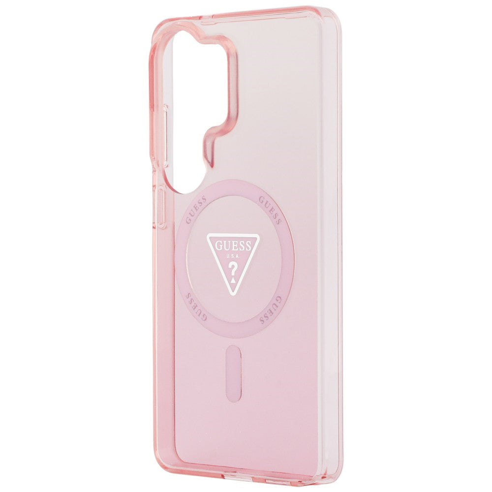 MagSafe cover til Samsung Galaxy S26 Ultra S948, Guess, IML Gradient Triangle Logo, Pink