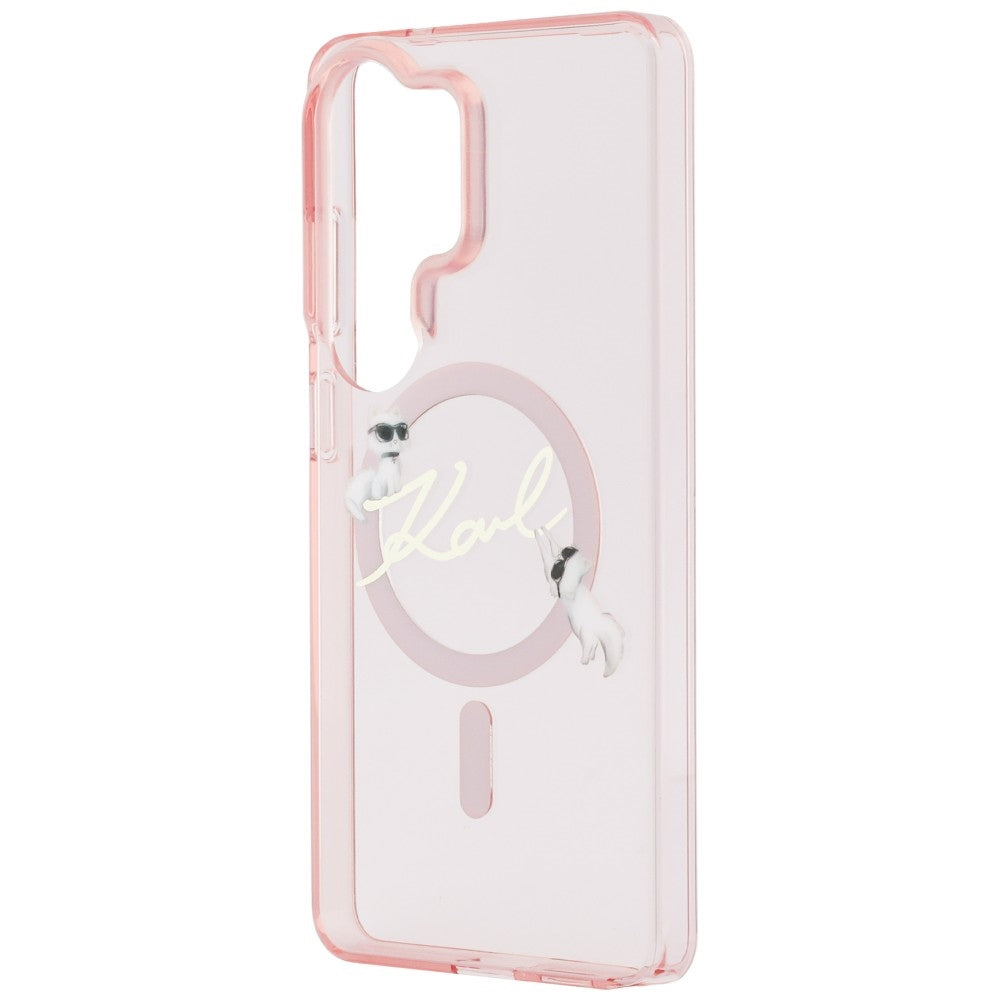 MagSafe cover til Samsung Galaxy S26 Ultra S948, Karl Lagerfeld, IML Choupette Karl Script Logo, Pink