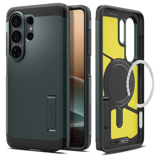 MagSafe cover til Samsung Galaxy S26 Ultra S948, Spigen, Tough Armor, Grøn ACS10686