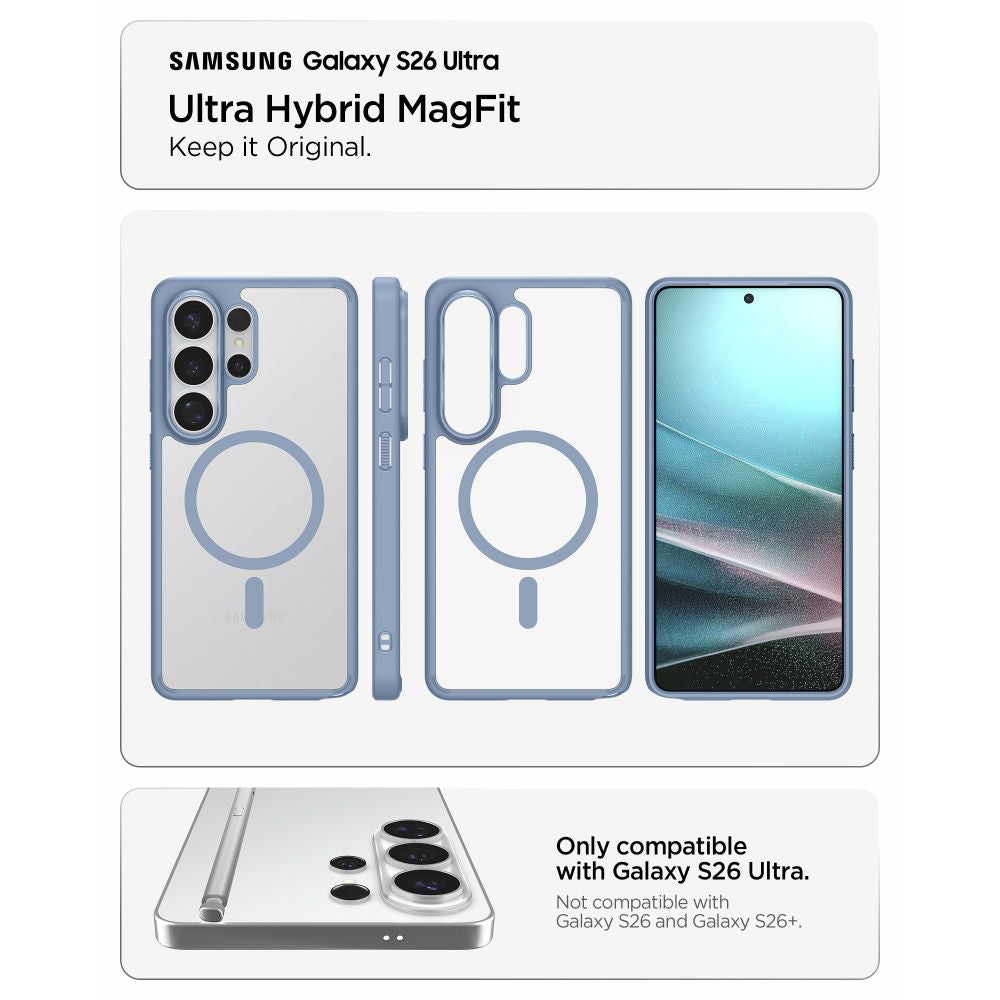 MagSafe cover til Samsung Galaxy S26 Ultra S948, Spigen, Ultra Hybrid, Blå ACS11207