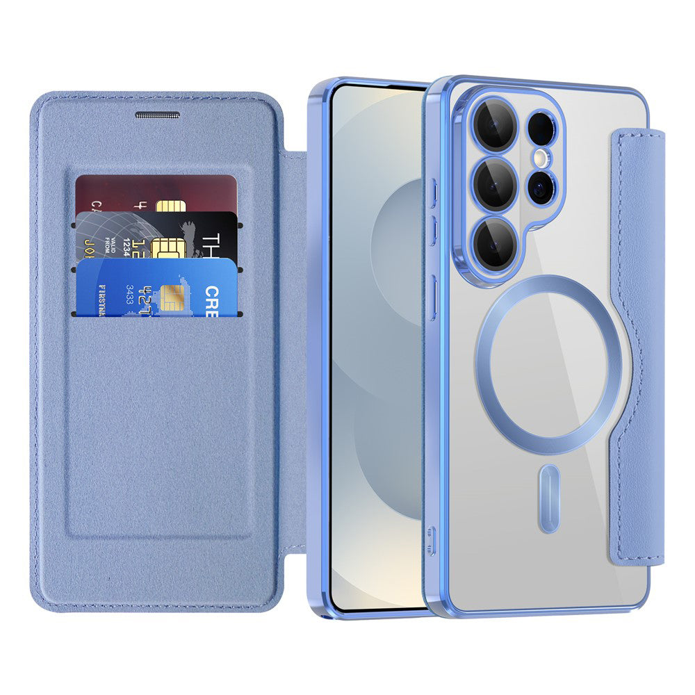 MagSafe cover til Samsung Galaxy S26 Ultra S948, Techsuit, SmartMag Book, Blå