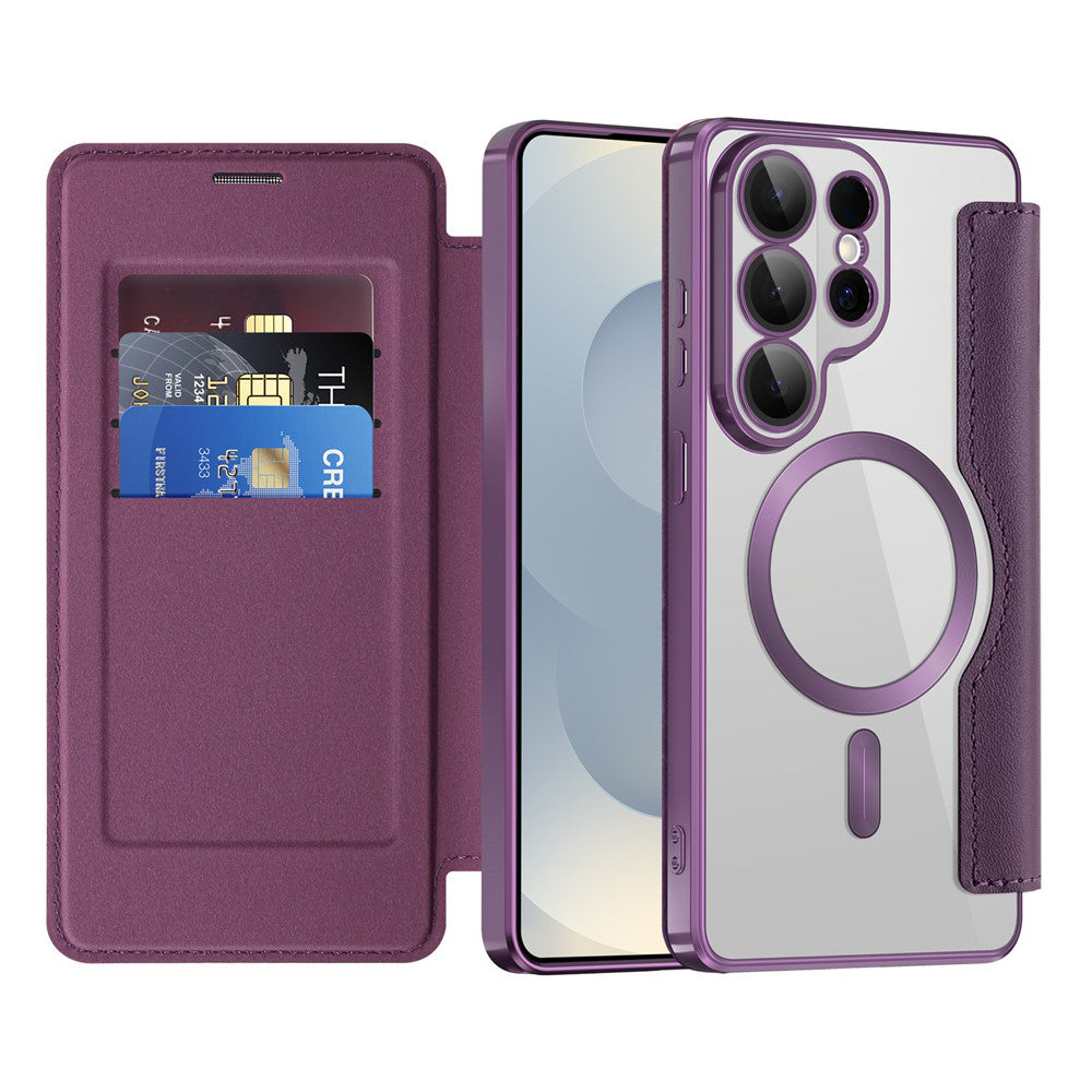 MagSafe cover til Samsung Galaxy S26 Ultra S948, Techsuit, SmartMag Book, Lilla