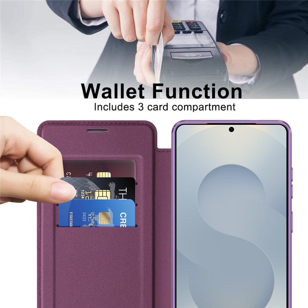 MagSafe cover til Samsung Galaxy S26 Ultra S948, Techsuit, SmartMag Book, Lilla