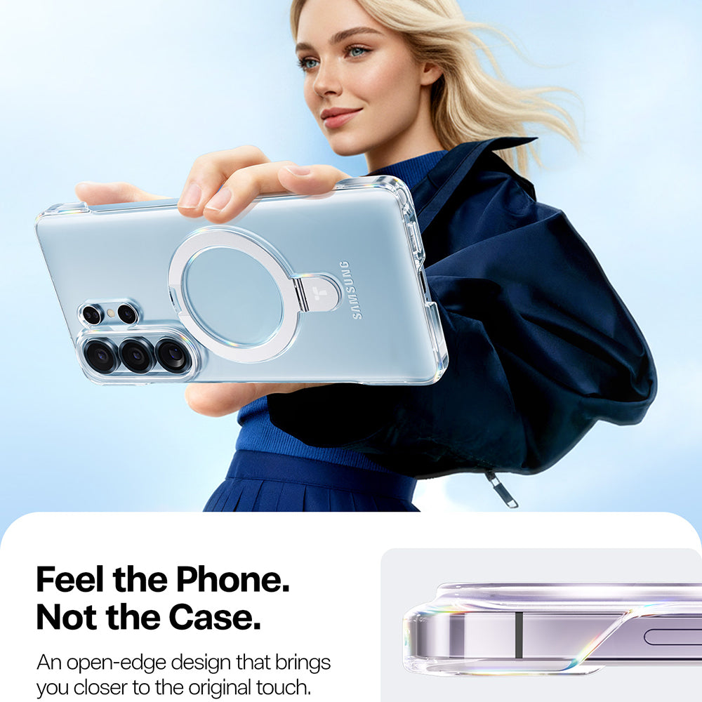 MagSafe cover til Samsung Galaxy S26 Ultra S948, Torras, Ostand Slim, Gennemsigtig