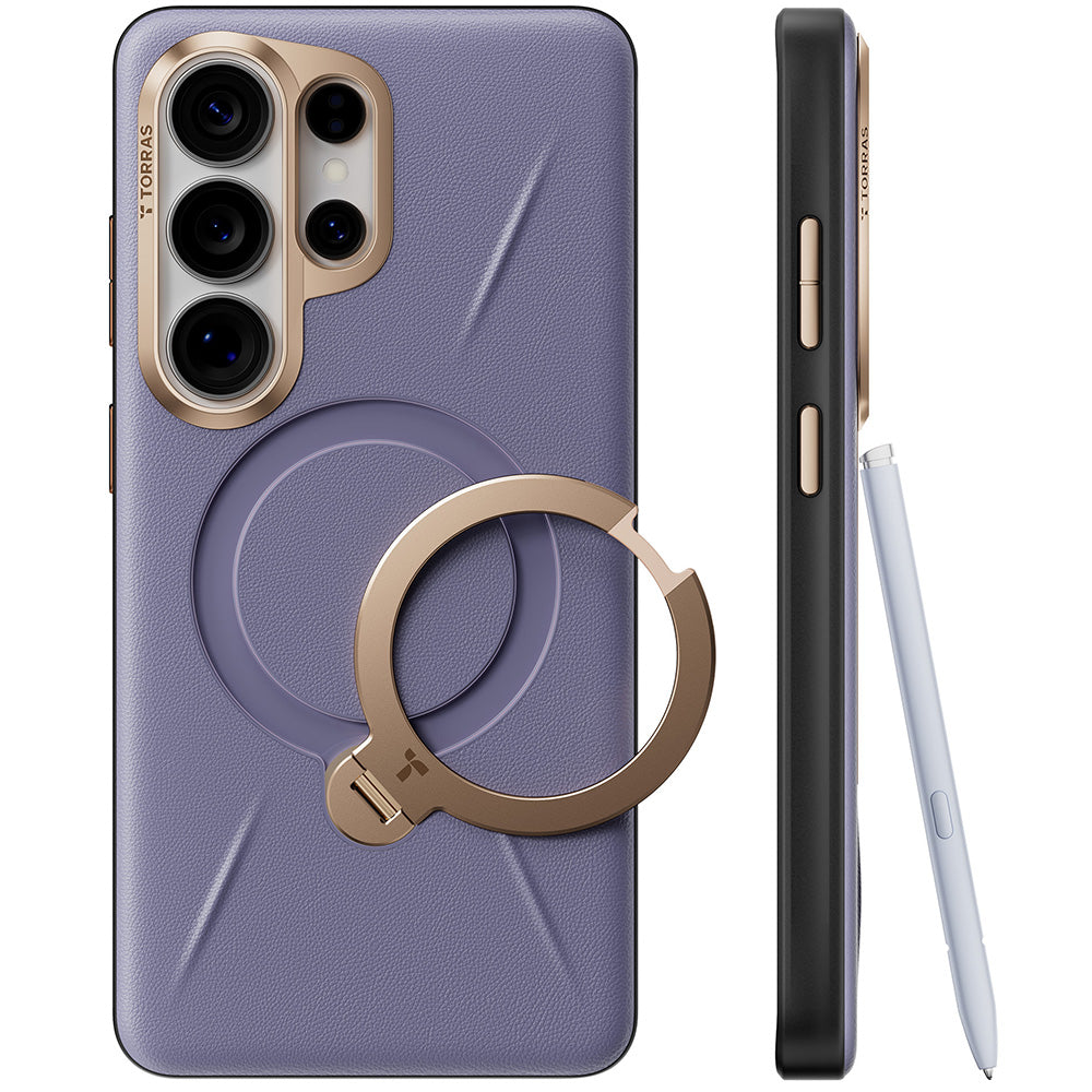 MagSafe cover til Samsung Galaxy S26 Ultra S948, Torras, QPRO Leather, Lilla