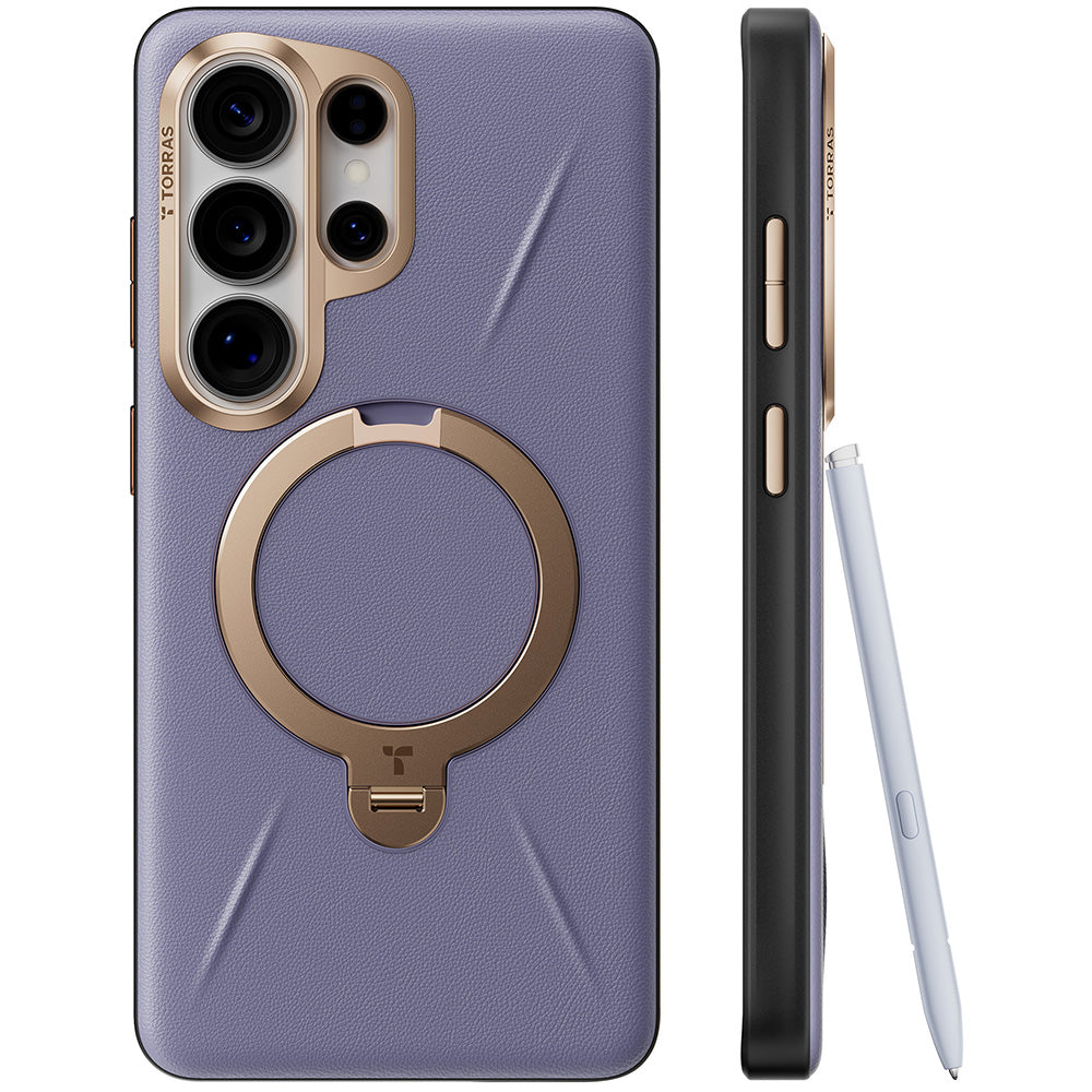 MagSafe cover til Samsung Galaxy S26 Ultra S948, Torras, QPRO Leather, Lilla