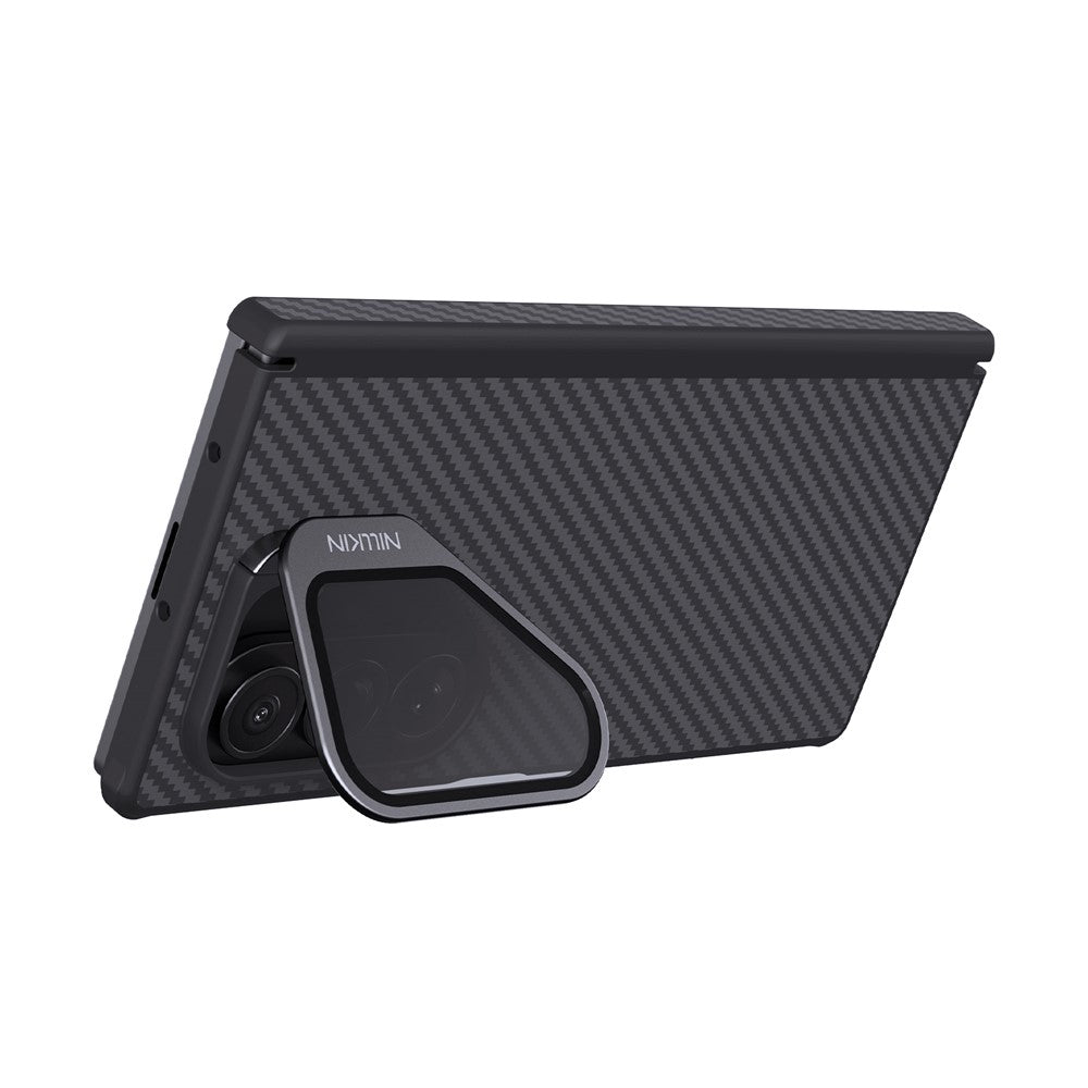 MagSafe-etui til Samsung Galaxy Z Fold7 F966, Nillkin, CarboProp med gennemsigtigt sort linsecover, sort