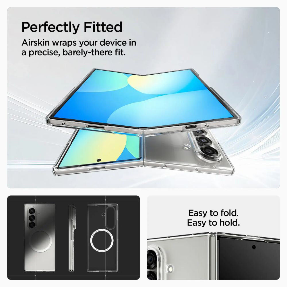 MagSafe cover til Samsung Galaxy Z Fold7 F966, Spigen, Air Skin, Transparent ACS09545