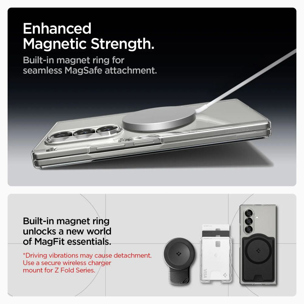 MagSafe cover til Samsung Galaxy Z Fold7 F966, Spigen, Air Skin, Transparent ACS09545