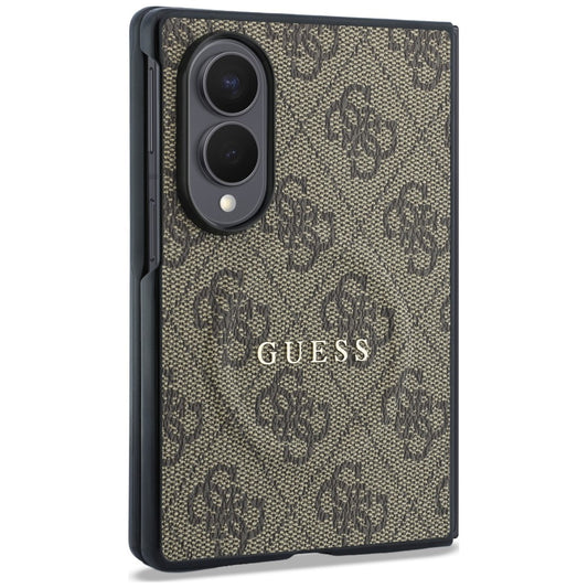 MagSafe-etui til Samsung Galaxy Z Fold8 F971, Guess, 4G Leather Classic, Brun