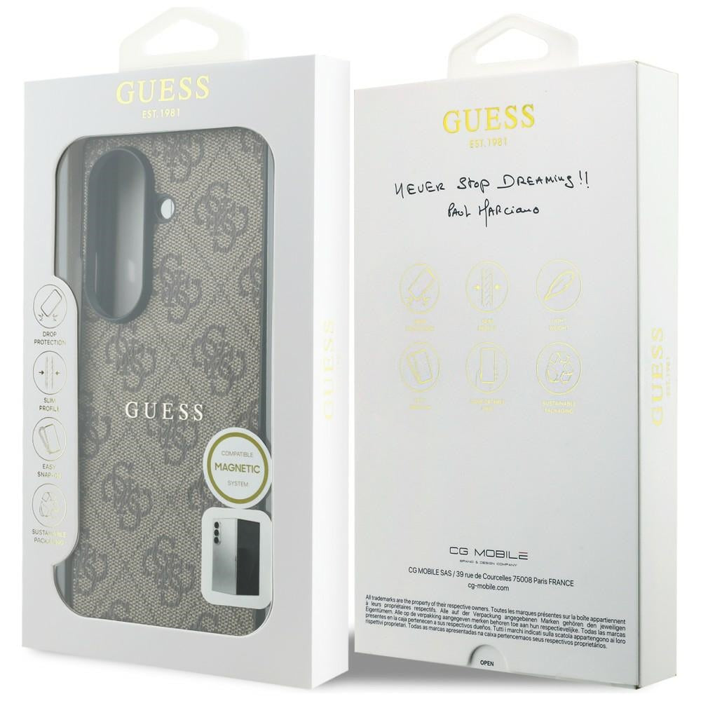 MagSafe-etui til Samsung Galaxy Z Fold8 Ultra F976, Guess, 4G Leather Classic, Brun