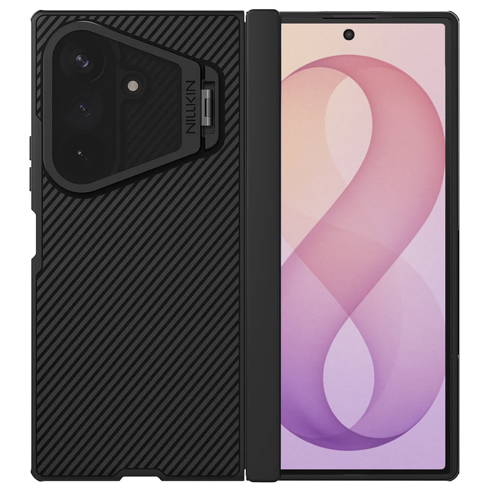 MagSafe-etui til Samsung Galaxy Z Fold8 Ultra F976, Nillkin, CamShield Prop med gennemsigtigt sort linsecover, sort