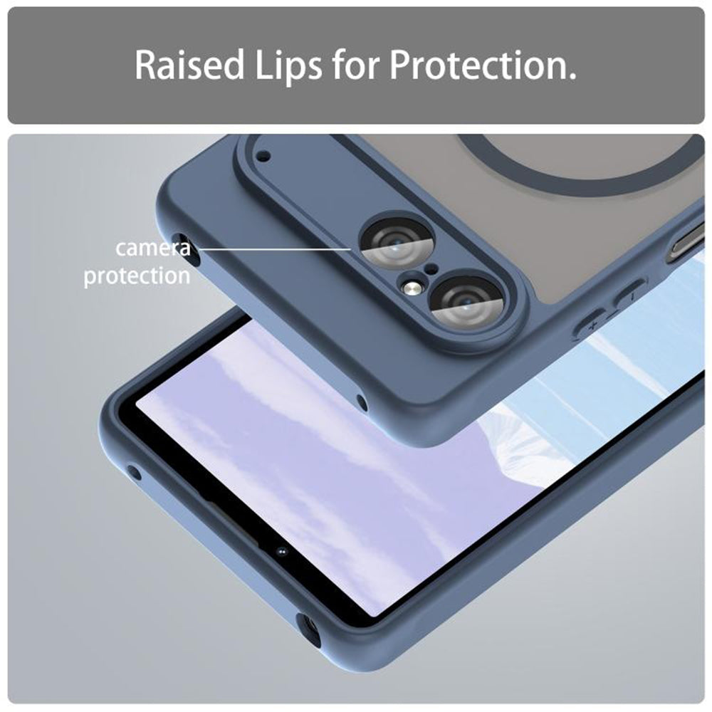MagSafe cover til Sony Xperia 10 VII, Techsuit, HaloFrost II, Marineblå