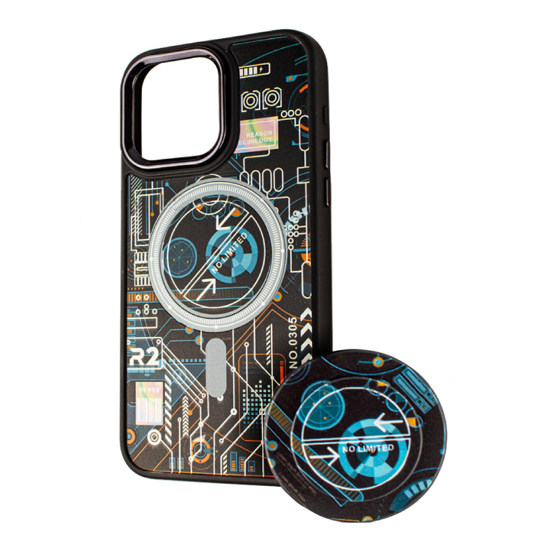 MagSafe-etui til Xiaomi Redmi 10A / 9C, BOTER, MagPopsocket Technology, Multifarvet