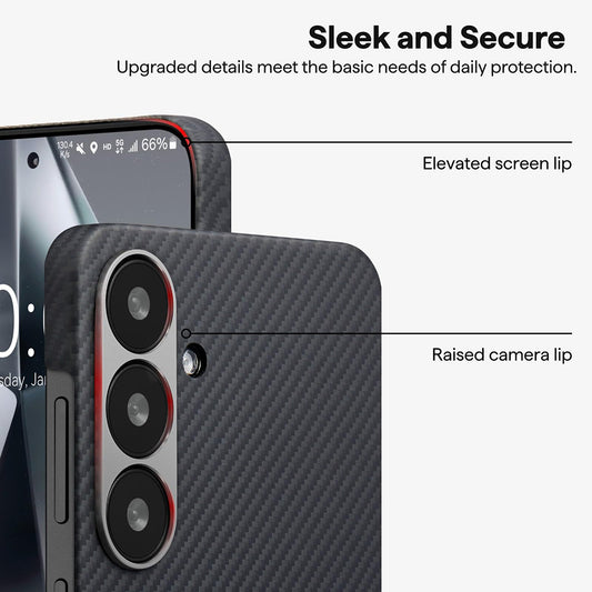 MagSafe cover til Xiaomi 17 Ultra, Techsuit, Aramid Fiber, Sort