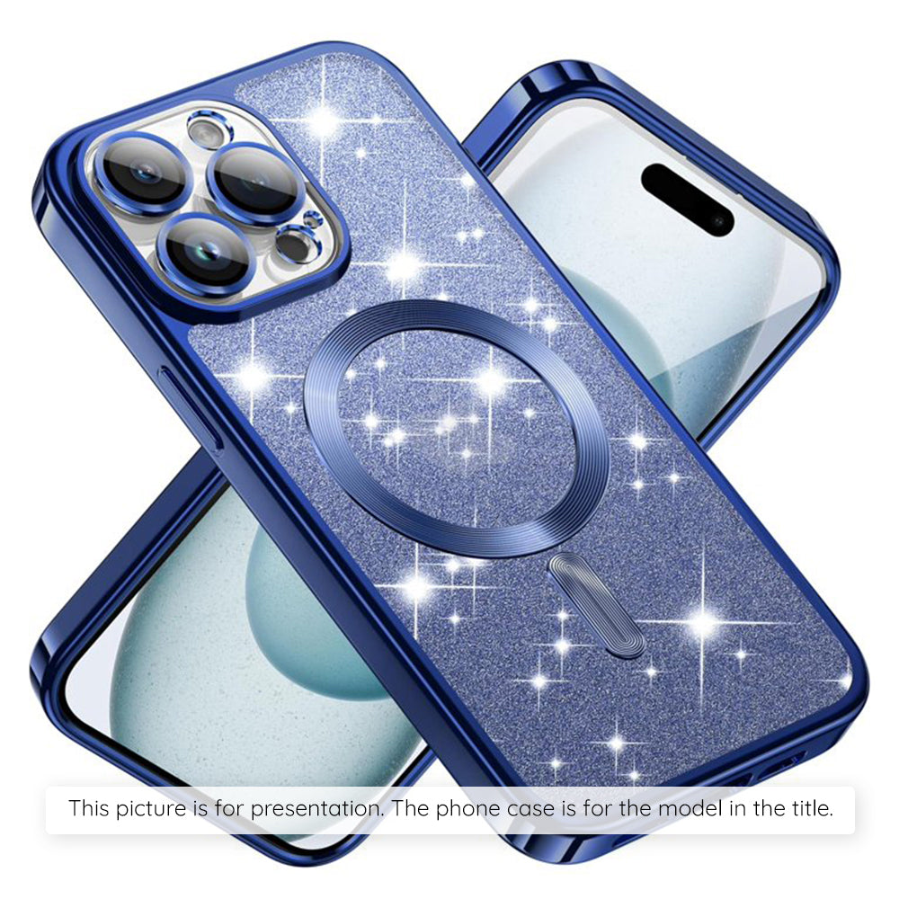 MagSafe-etui til Xiaomi 17T, Techsuit, Luxury Glitter, Mørkeblå