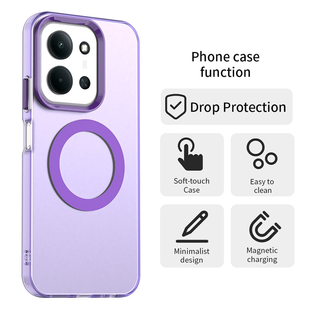 MagSafe-etui til Xiaomi Poco C85 4G / Redmi 15C 5G / 15C 4G, Techsuit, CandyCase, Lilla