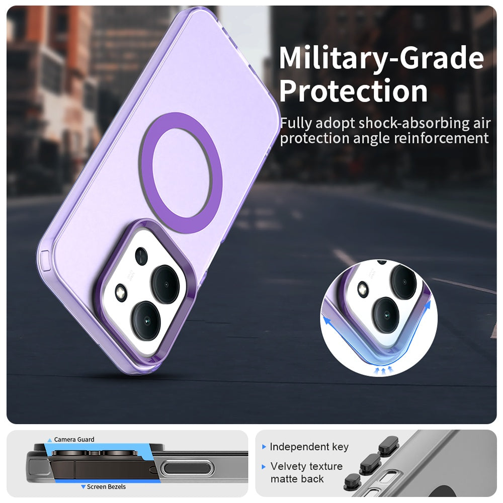 MagSafe-etui til Xiaomi Poco C85 4G / Redmi 15C 5G / 15C 4G, Techsuit, CandyCase, Lilla