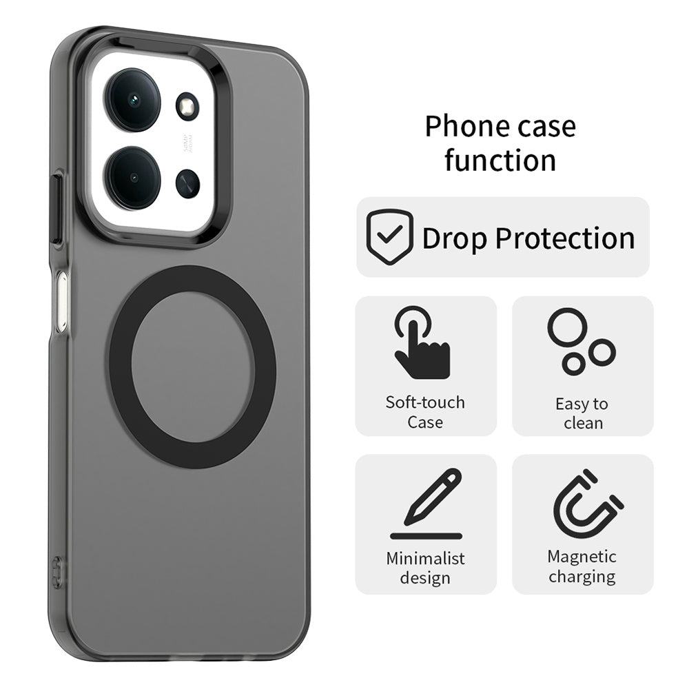 MagSafe-etui til Xiaomi Poco C85 4G / Redmi 15C 5G / 15C 4G, Techsuit, CandyCase, Sort