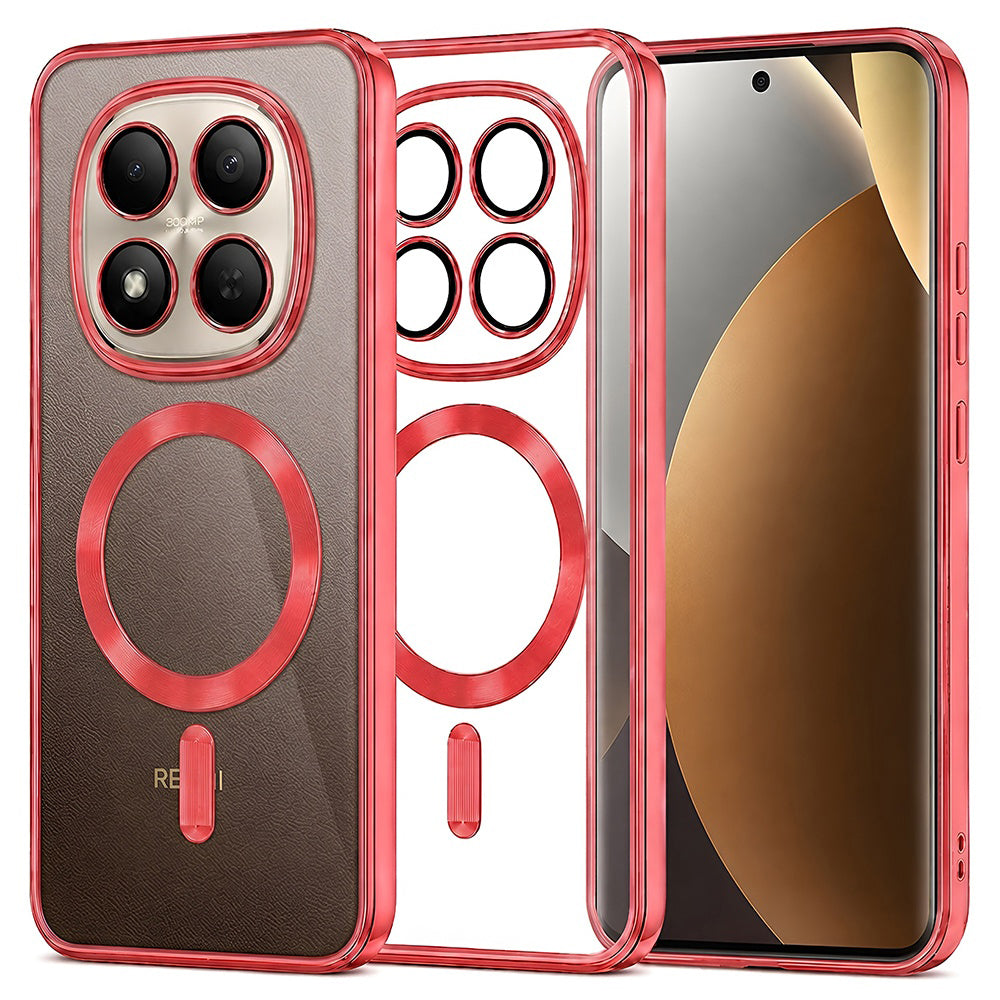 MagSafe-etui til Xiaomi Poco M8 Pro / Redmi Note 15 Pro+ 5G, Techsuit, Luxury Crystal, Rød