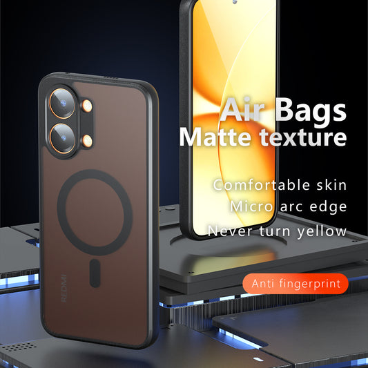 MagSafe-etui til Xiaomi Poco X8 Pro Max, Techsuit, PureFrost, Satin Sort