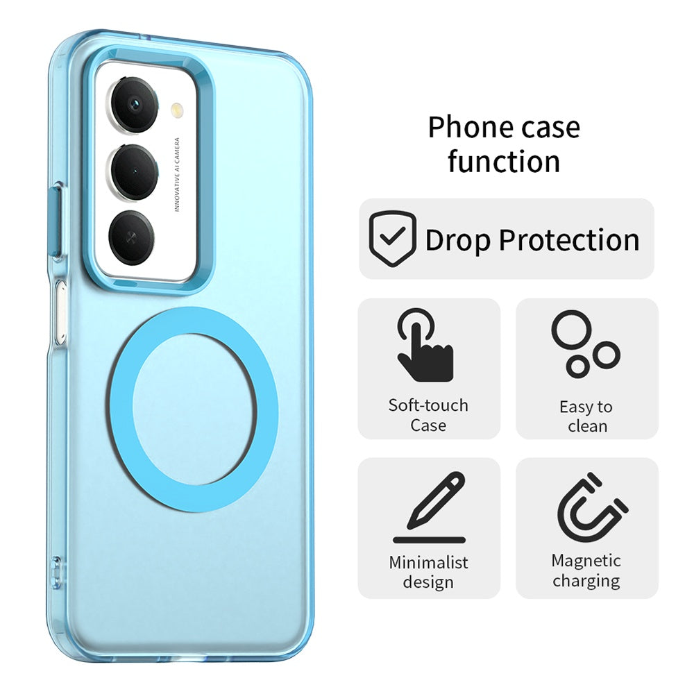 MagSafe cover til Xiaomi Redmi 15 5G / 15 4G, Techsuit, CandyCase, Blå