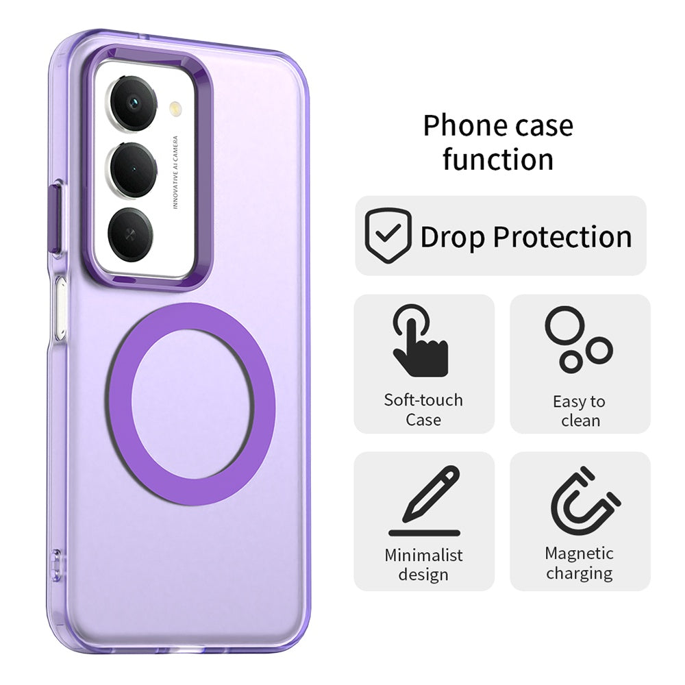MagSafe cover til Xiaomi Redmi 15 5G / 15 4G, Techsuit, CandyCase, Lilla