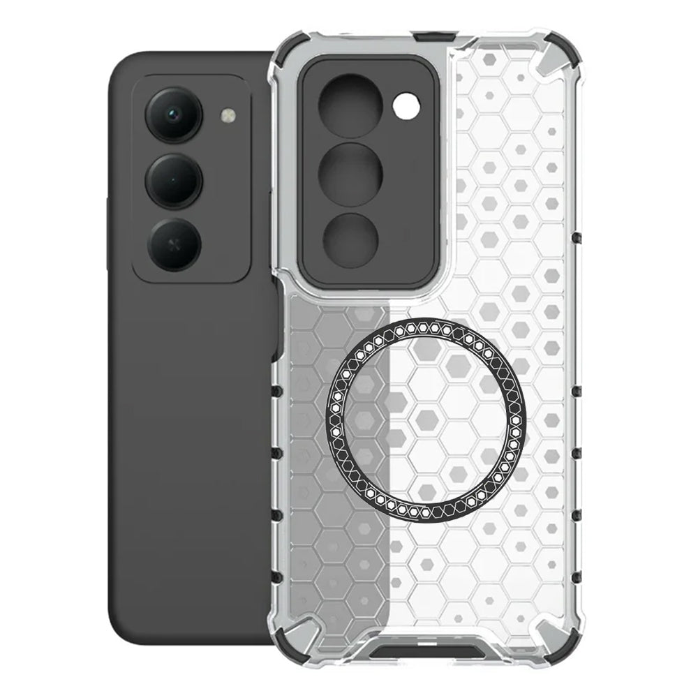 MagSafe cover til Xiaomi Redmi 15 5G / 15 4G, Techsuit, HoneyComb Shield, Hvid