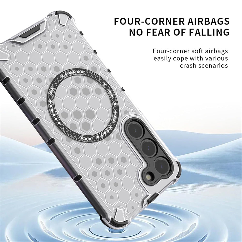 MagSafe cover til Xiaomi Redmi 15 5G / 15 4G, Techsuit, HoneyComb Shield, Blå