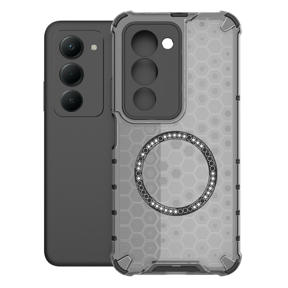 MagSafe cover til Xiaomi Redmi 15 5G / 15 4G, Techsuit, HoneyComb Shield, Sort