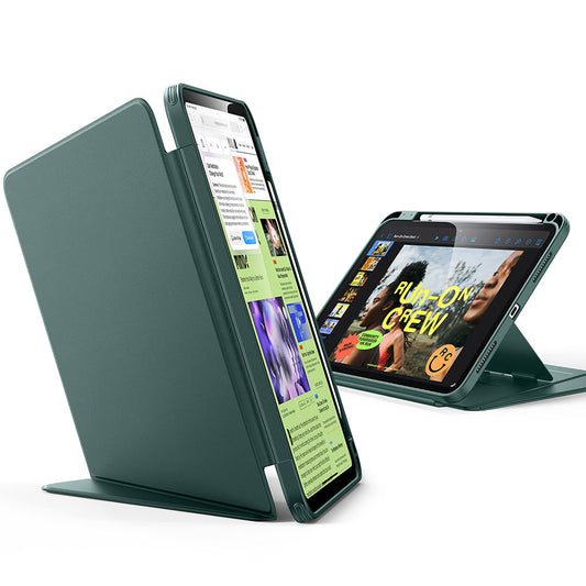 Etui til Apple iPad (2025) / (2022), ESR, Flip Hybrid med blyantholder, Grøn