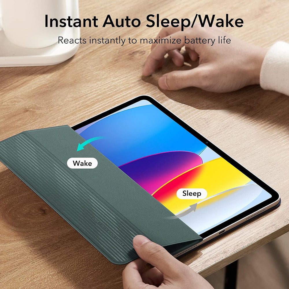 Etui til Apple iPad (2025) / (2022), ESR, Rebound, Satin Grøn