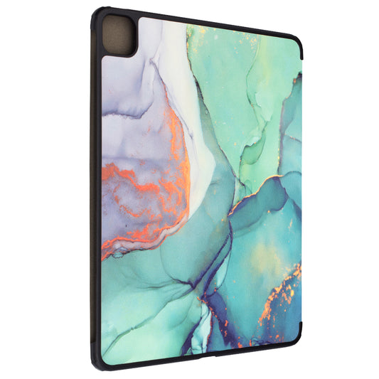 Cover til Apple iPad Pro 13 (2024), Techsuit, FoldPro Green Time, Multifarvet