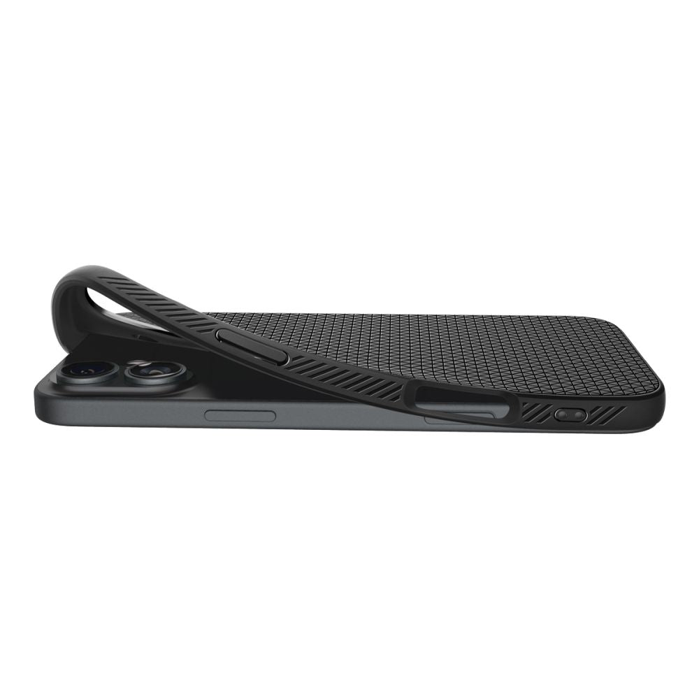 Etui til Apple iPhone 16 Plus, Spigen, Liquid Air, Mat Sort ACS08066