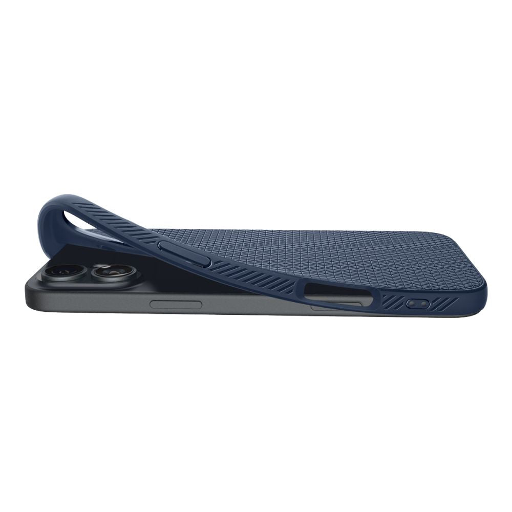 Etui til Apple iPhone 16, Spigen, Liquid Air, Blå ACS08195