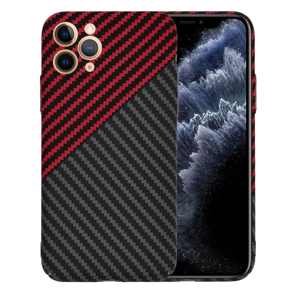 Cover til Apple iPhone 11 Pro, Techsuit, Carbonite FiberShell, Sort Rød