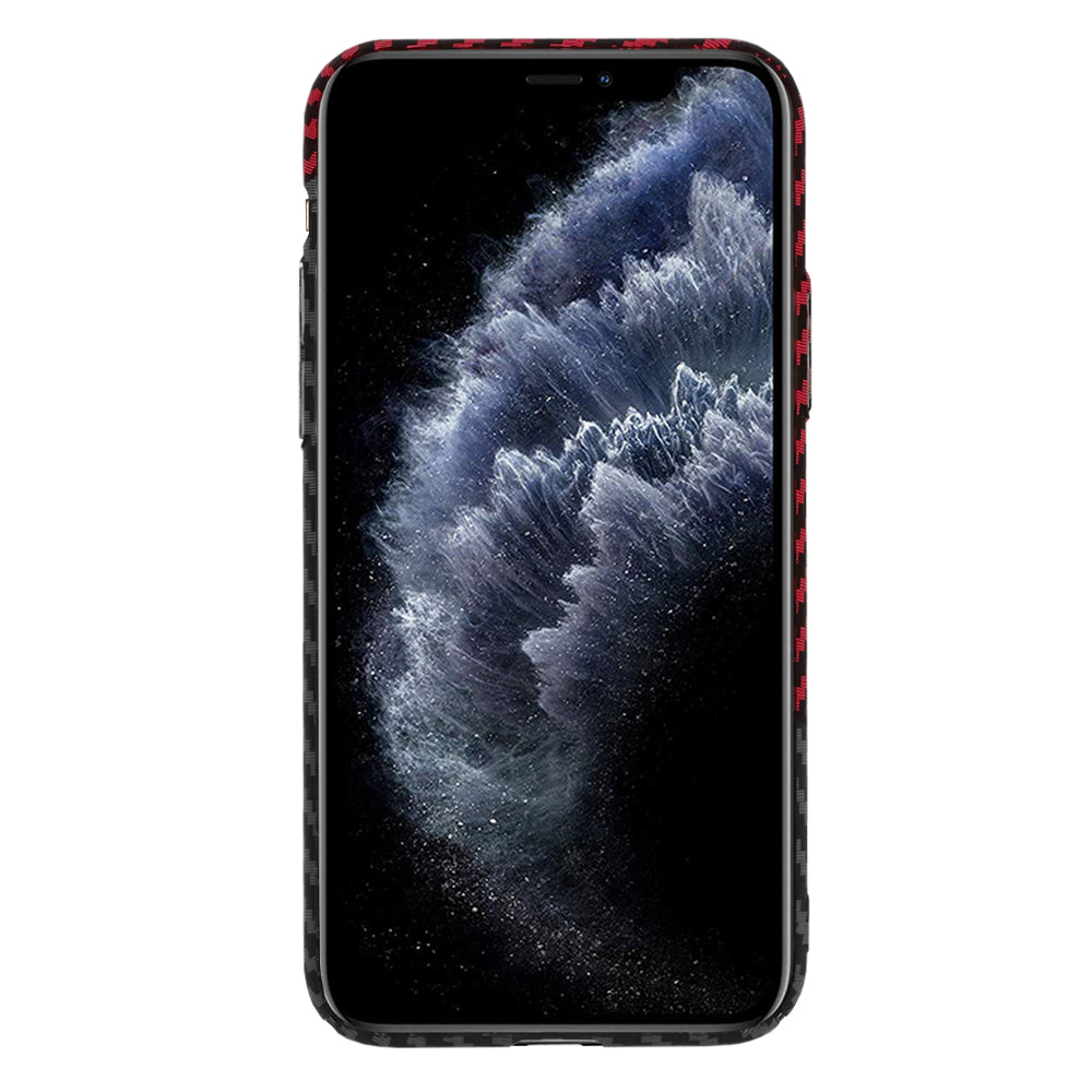 Cover til Apple iPhone 11 Pro, Techsuit, Carbonite FiberShell, Sort Rød