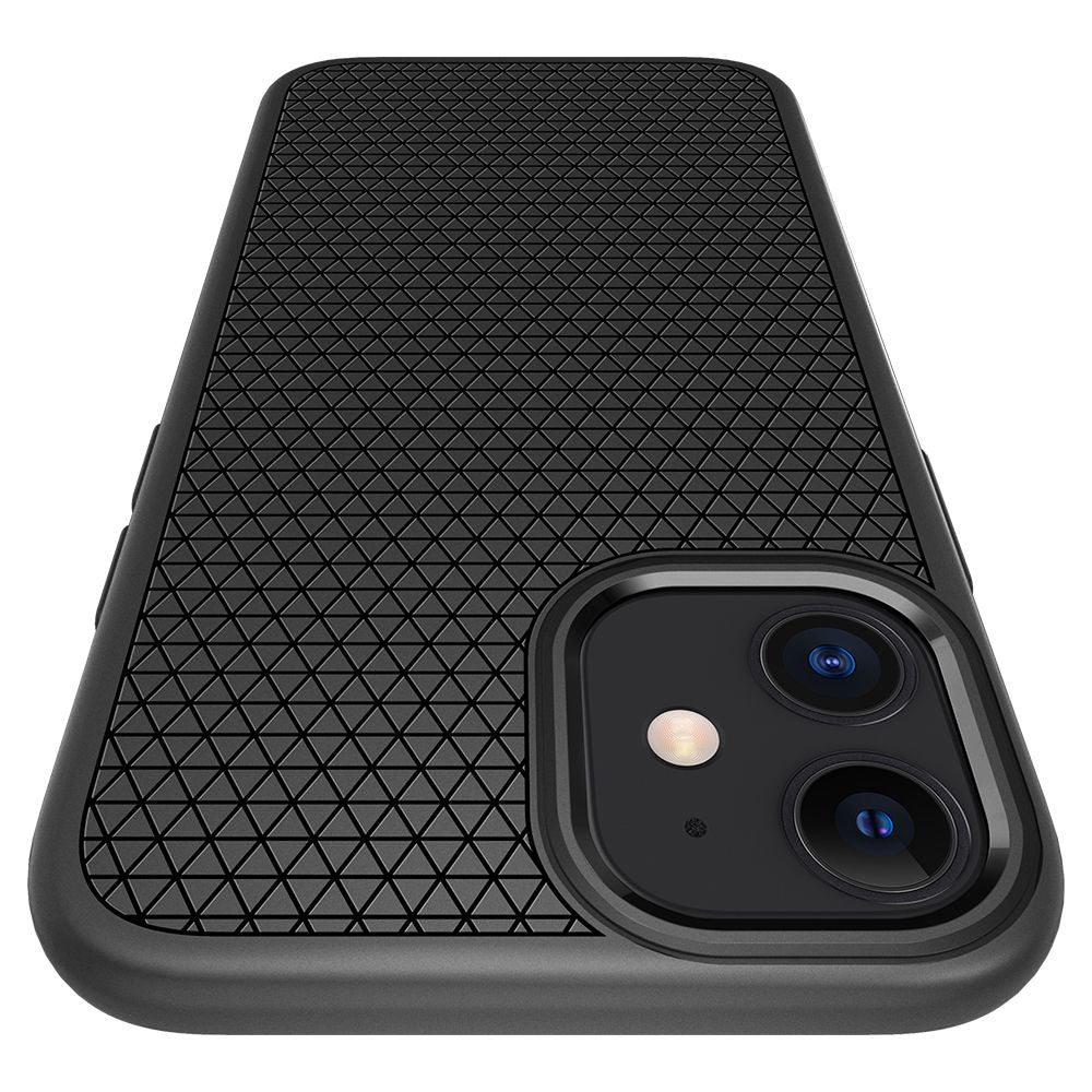 Cover til Apple iPhone 12 / 12 Pro, Spigen, Liquid Air, Sort ACS01701