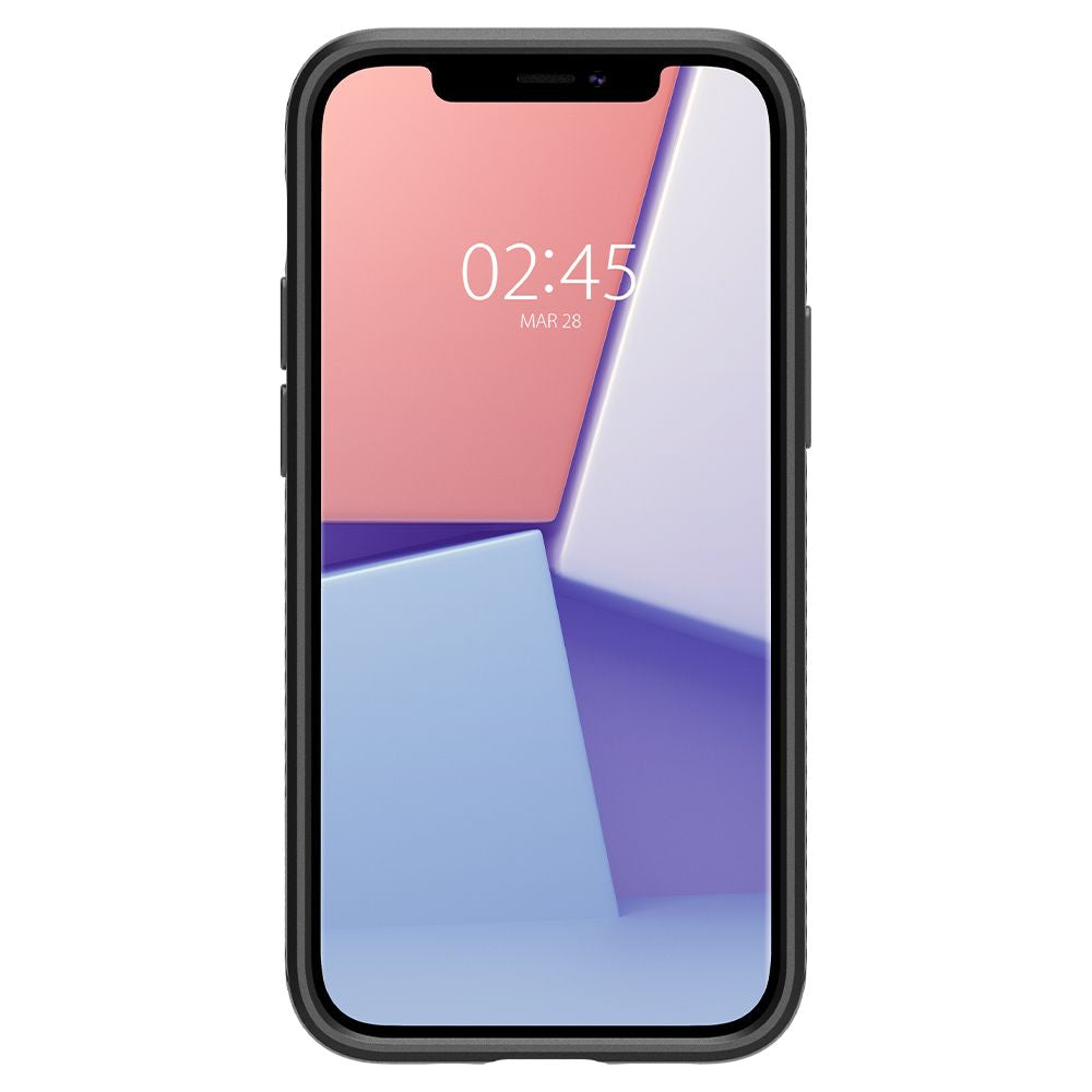 Cover til Apple iPhone 12 / 12 Pro, Spigen, Liquid Air, Sort ACS01701